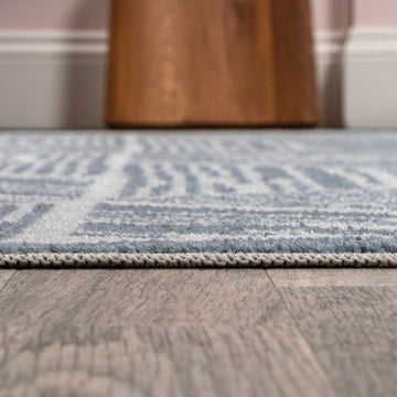 Vector Modern Coastal Geometric Machine-washable Area Rug